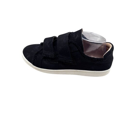 Life  Stride 11M  Distressed Look Fabric Canvas  Frayed Details Black Sneaker - Picture 5 of 12